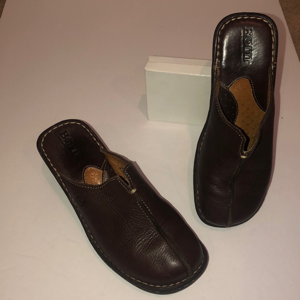 Born brown leather clogs size 38 (7)